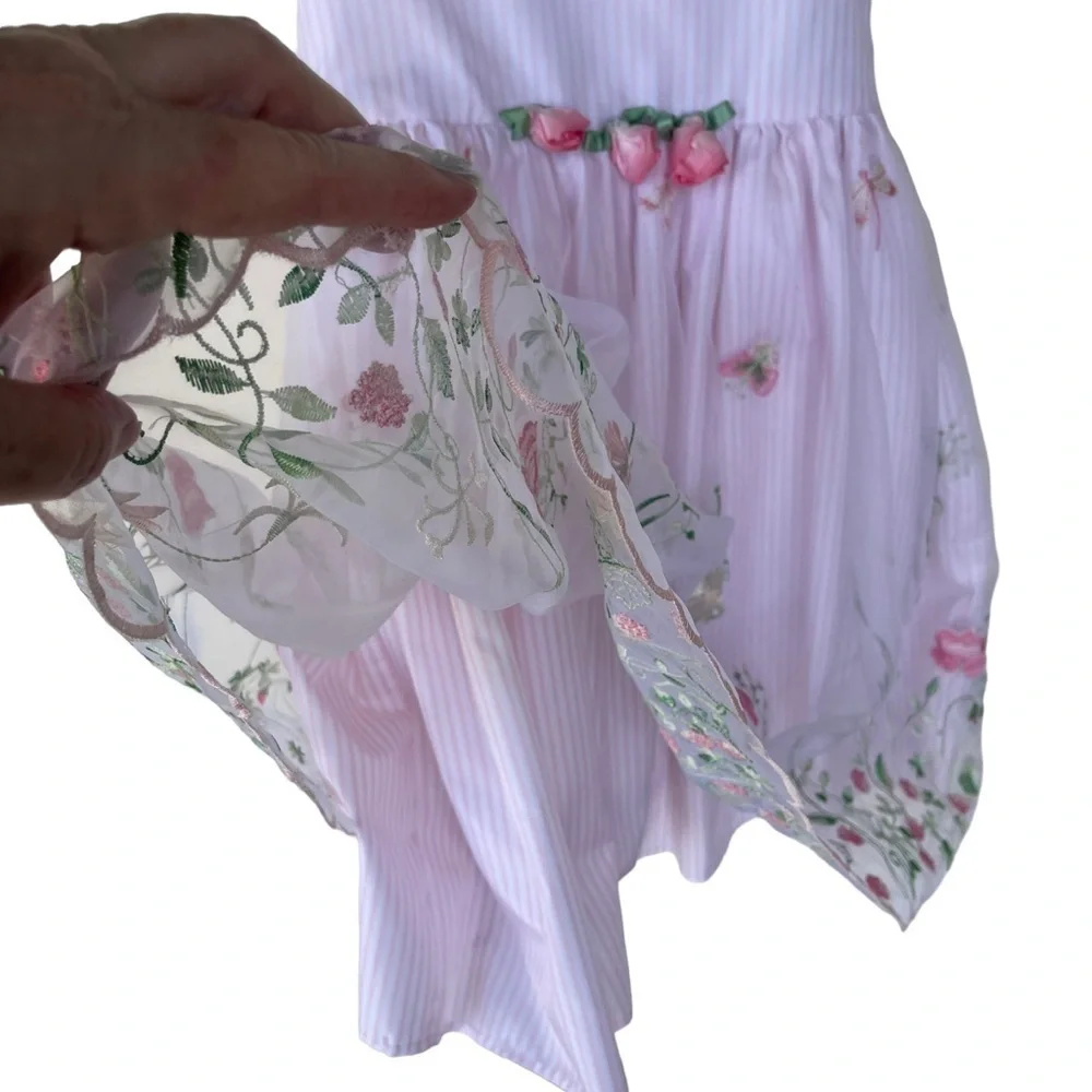 Marmellata Embroidered Overlay Sleeveless Dress Size 3T
